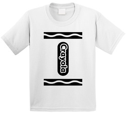White Crayola Halloween Costume Toddler Youth Kids T Shirt