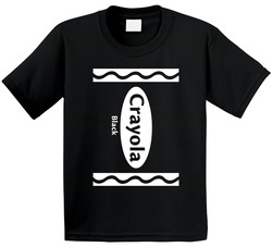 Crayola Black Color Crayon Funny Halloween Group Costume Toddler Youth Kids T Shirt