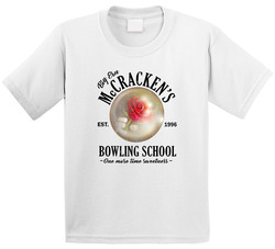 Big Ern Mccracken Bowling School Kingpin Retro 90s Movie Logo Fan Toddler Youth Kids T Shirt