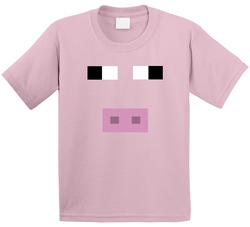 Minecraft Pig Face Halloween Costume Toddler Youth Kids T Shirt