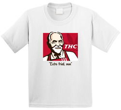 Tommy Chong Thc Kfc Chicken Weed Parody Marijuana Lovers Crewneck Sweatshirt Toddler Youth Kids T Shirt