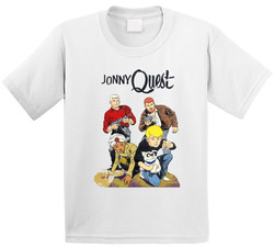 Johnny Quest Vintage Cartoon Grunge Worn Look Toddler Youth Kids T Shirt