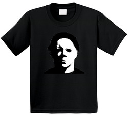 Michael Myers Silhouette Spooky Halloween Toddler Youth Kids T Shirt