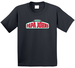 Papa Johns Pizza Cool Fast Food Restaurant Brand Logo Toddler Youth Kids T Shirt