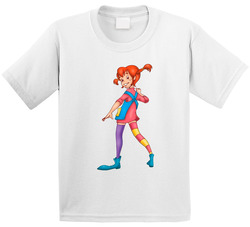 Pippi Longstocking Cartoon Tv Toddler Youth Kids T Shirt