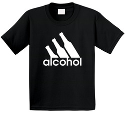 Alcohol Adidas Logo Parody Beer Drinking Party Toddler Youth Kids T Shirt