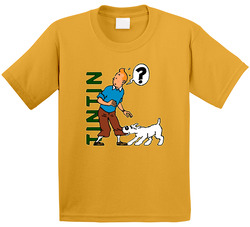 Tin Tin Cartoon The Adventures Of Retro Toddler Youth Kids T Shirt