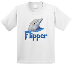 Flipper Head 90s Dolphin Kids Tv Show Toddler Youth Kids T Shirt