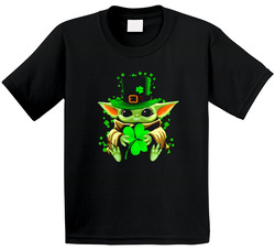 Irish Baby Yoda St Patricks Day Toddler Youth Kids T Shirt