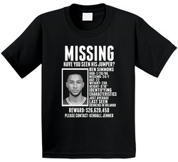 Ben Simmons Missing Have You Seen His Jumper Funny Philadelphia Basketball Fan Toddler Youth Kids T Shirt