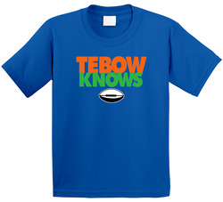 Tim Tebow Knows Bo Knows Football Toddler Youth Kids T Shirt