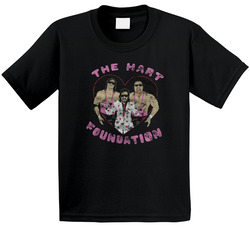 Vintage Distressed The Hart Foundation Anvil Rip Fan Toddler Youth Kids T Shirt