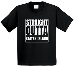 Straight Outta Staten Island New York City Compton Parody Grunge Toddler Youth Kids T Shirt