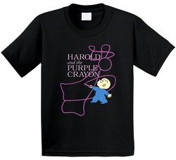 Harold Purple Crayon Children's Book Title Toddler Youth Kids T Shirt