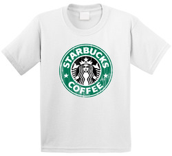 Starbucks Logo Popular Coffee Shop Java Joe Drink Food Gift Toddler Youth Kids T Shirt