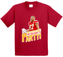 Travis Kelce Fight For Your Right To Party Fan Toddler Youth Kids T Shirt
