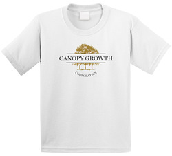 Canopy Growth Corp Cannabis Weed Marijuana Stoner Company Logo Fan Toddler Youth Kids T Shirt