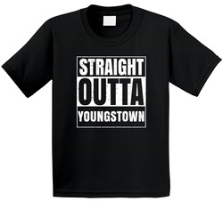 Straight Outta Youngstown Ohio City Compton Parody Grunge Toddler Youth Kids T Shirt