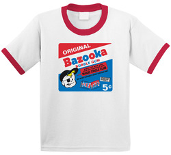 Bazooka Joe Classic Bubble Gum Toddler Youth Kids T Shirt