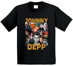 Johnny Depp Movies Mashup Hollywood Actor Fan Toddler Youth Kids T Shirt