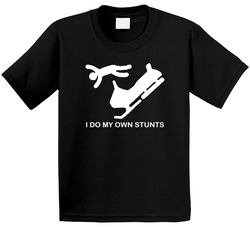 Snowmobile I Do My Own Stunts Funny Toddler Youth Kids T Shirt