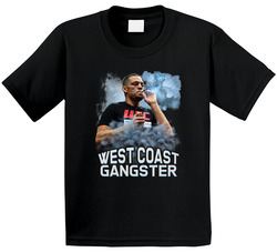 West Coast Gangster Nate Diaz Mma Fighter Toddler Youth Kids T Shirt