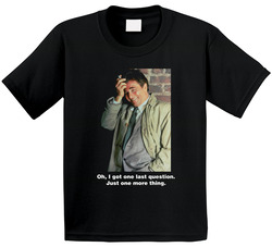 Columbo Peter Falk Detective Tv Show With Quote Toddler Youth Kids T Shirt