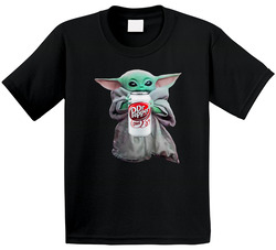 Baby Yoda The Child Mandalorian Diet Dr. Pepper Soda Pop Drink Toddler Youth Kids T Shirt