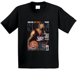 Slam Magazine Issue 42 Allen Iverson Popular Basketball Magazine Grunge Look Toddler Youth Kids T Shirt