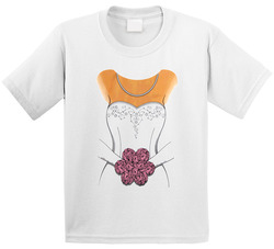 Funny Bride Wedding Dress Tuxedo Halloween  Bachelorette Stag Toddler Youth Kids T Shirt