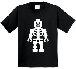 Halloween Skeleton Lego Funny Toddler Youth Kids T Shirt