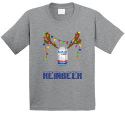Natural Light Reinbeer Funny Beer Lager Fan Christmas Toddler Youth Kids T Shirt