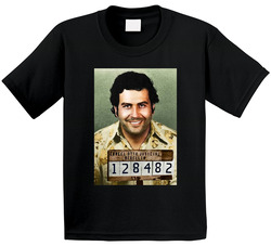 Pablo Escobar Drug Lord Mugshot Toddler Youth Kids T Shirt