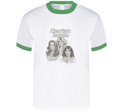 Vintage 70's Original Charlie's Angels Ringer  Y T Shirt
