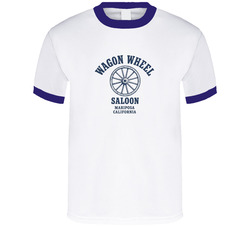 70s VINTAGE WAGON WHEEL SALOON BIKER BAR  T Shirt