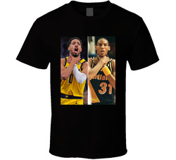 Tyrese Haliburton Reggie Miller Choke Gesture T Shirt