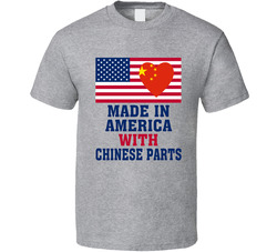 Made In America With Chinese Parts Funny T Shirt