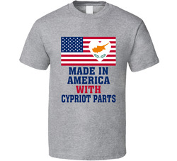 Made In America With Cypriot Parts Funny T Shirt