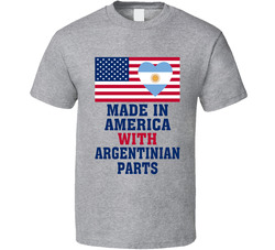 Made In America With Argentinian Parts Funny T Shirt