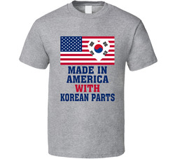 Made In America With Korean Parts Funny T Shirt