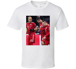 Arjen Robben Robert Lewandowski And Franck Ribery Bayern Munich Iconic Trio Fan T Shirt