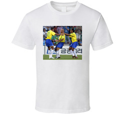 Ronaldo Ronaldinho And Rivaldo Brazil Iconic Trio Fan T Shirt