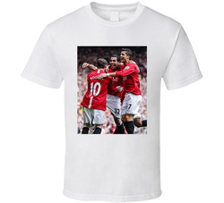 Carlos Tevez Wayne Rooney Cristiano Ronaldo Manchester United Iconic Trio Fan T Shirt
