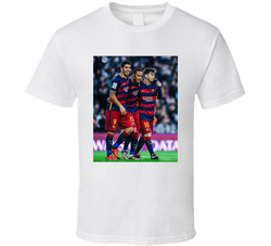 Lionel Messi Luis Suarez And Neymar Fc Barcelona Iconic Trio Fan T Shirt