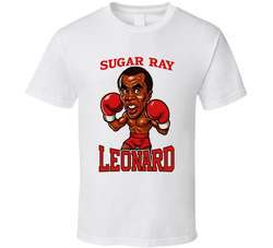 Sugar Ray Leonard Caricature Fan T Shirt