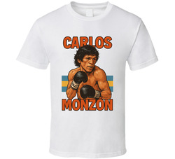 Carlos Monzon Caricature Fan T Shirt