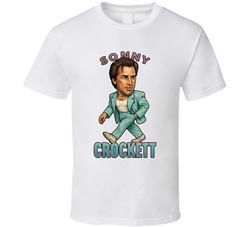 Sonny Crockett Miami Vice Tv Series Caricature Fan T Shirt