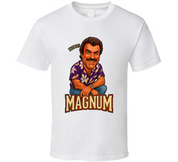 Thomas Magnum Magnum P.i. Tv Series Caricature Fan T Shirt
