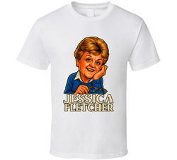 Jessica Fletcher Murder She Wrote Tv Series Caricature Fan T Shirt