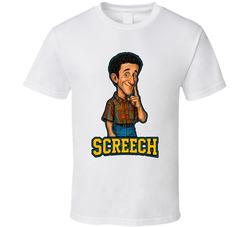 Screech Powers Saved By The Bell Tv Series Caricature Fan T Shirt